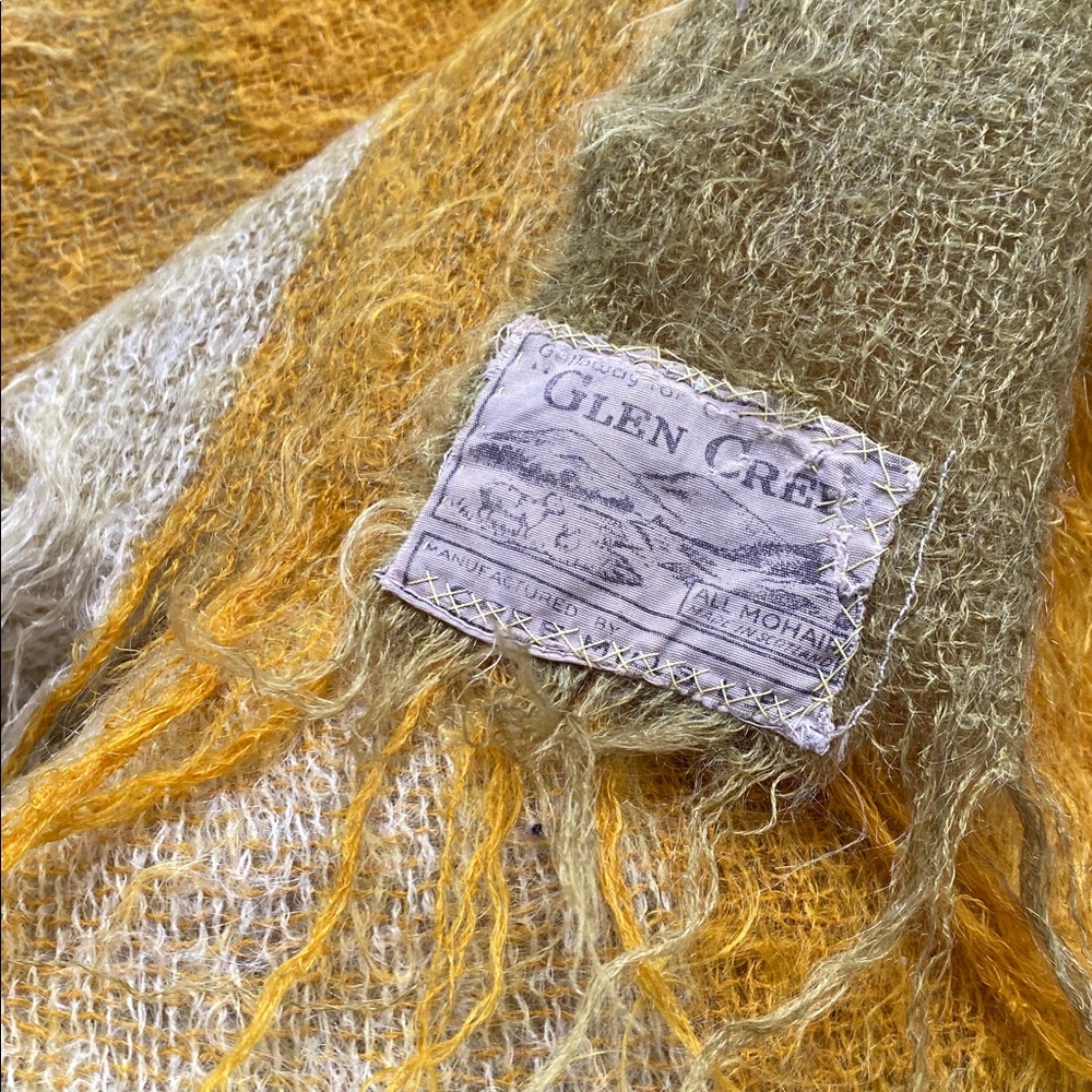 Vintage Glen Cree All Mohair Wrap. Made in Scotland.